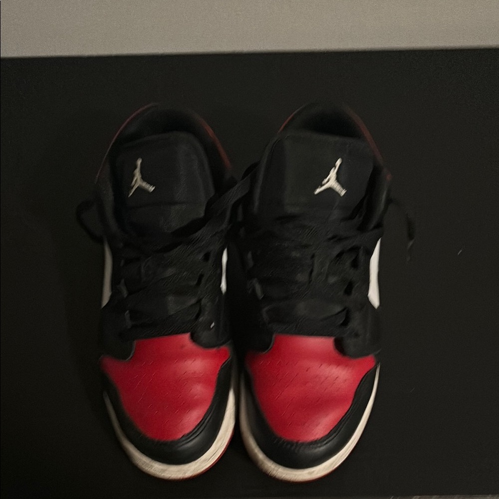 Jordan Women's Sneakers - Black, Red, and White